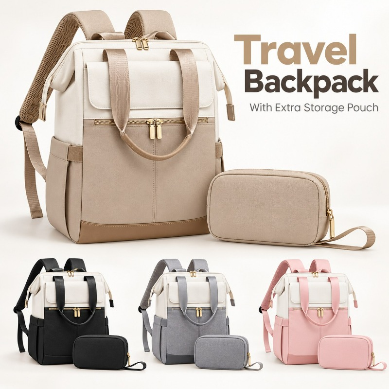 Fashion Backpack Women - Mochila Escolar Feminina Simples para Viagem,