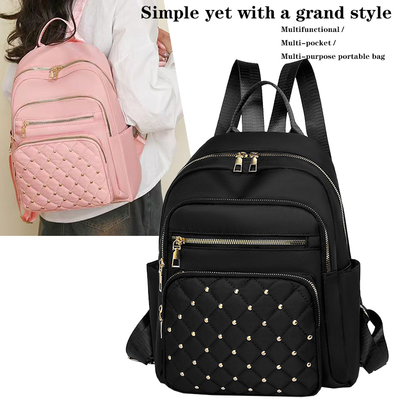 Canvas Backpack Casual - Mochila Feminina de Tecido Macio para