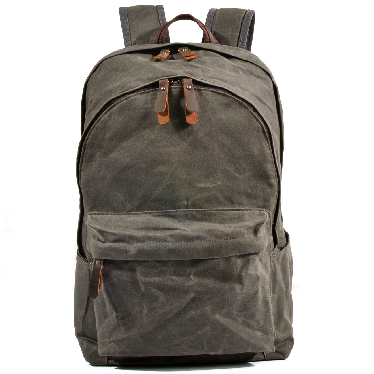 Mochila de lona encerada de es - Canvas Backpack Casual avaliação e preço